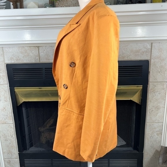 Asos Oversized Blazer With Shoulder Pads In Yellow Gold - Picture 9 of 15